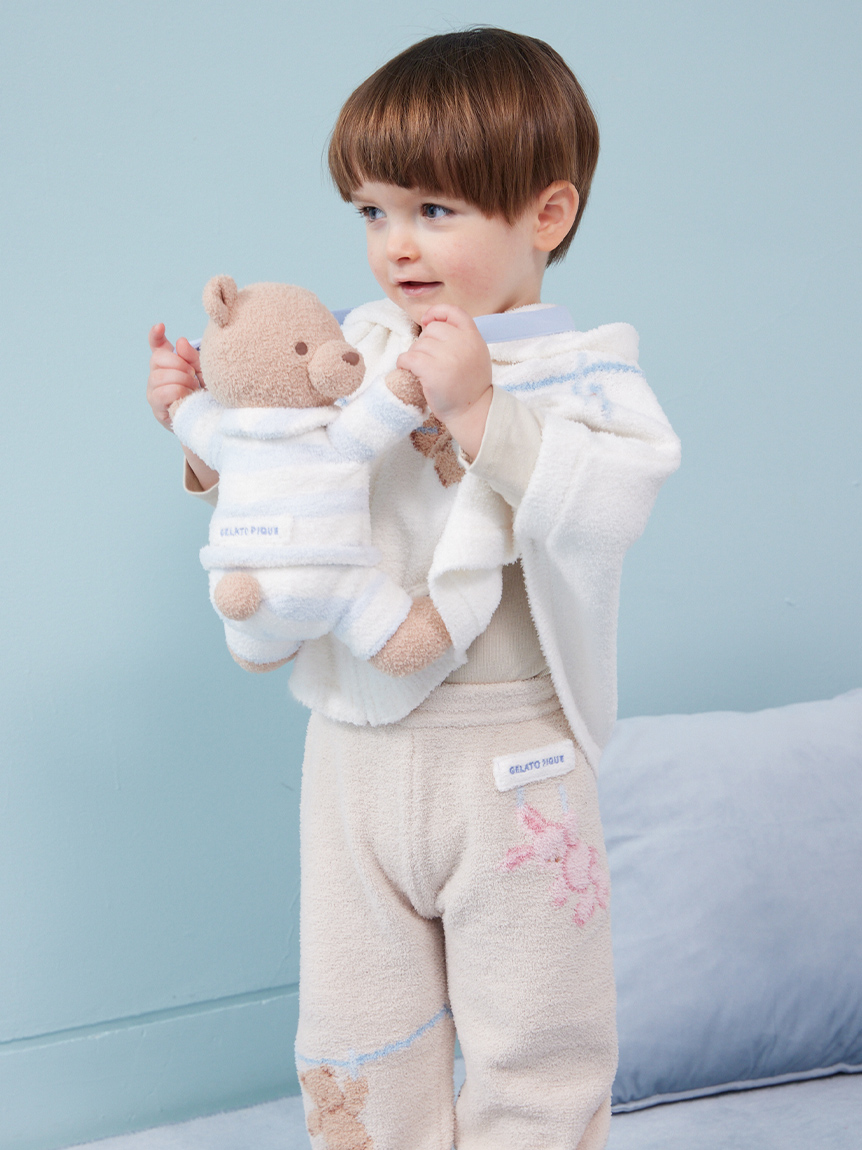 BABY】エアリーモコウォッシングアニマルジャガードロングパンツ