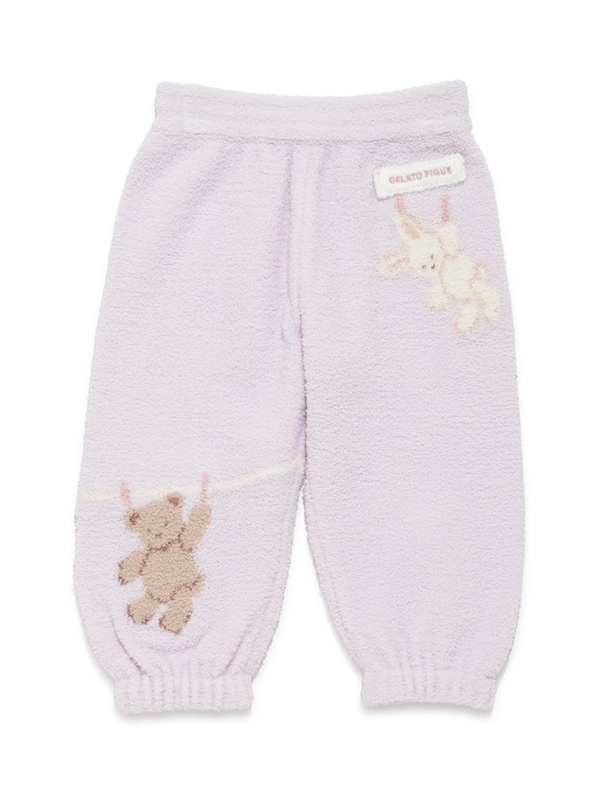 BABY】エアリーモコウォッシングアニマルジャガードロングパンツ