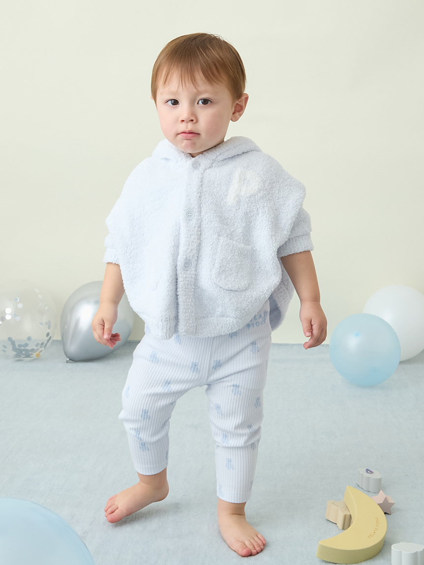 ONLINE限定カラーあり】【BABY】パウダーベアポンチョ(ポンチョ
