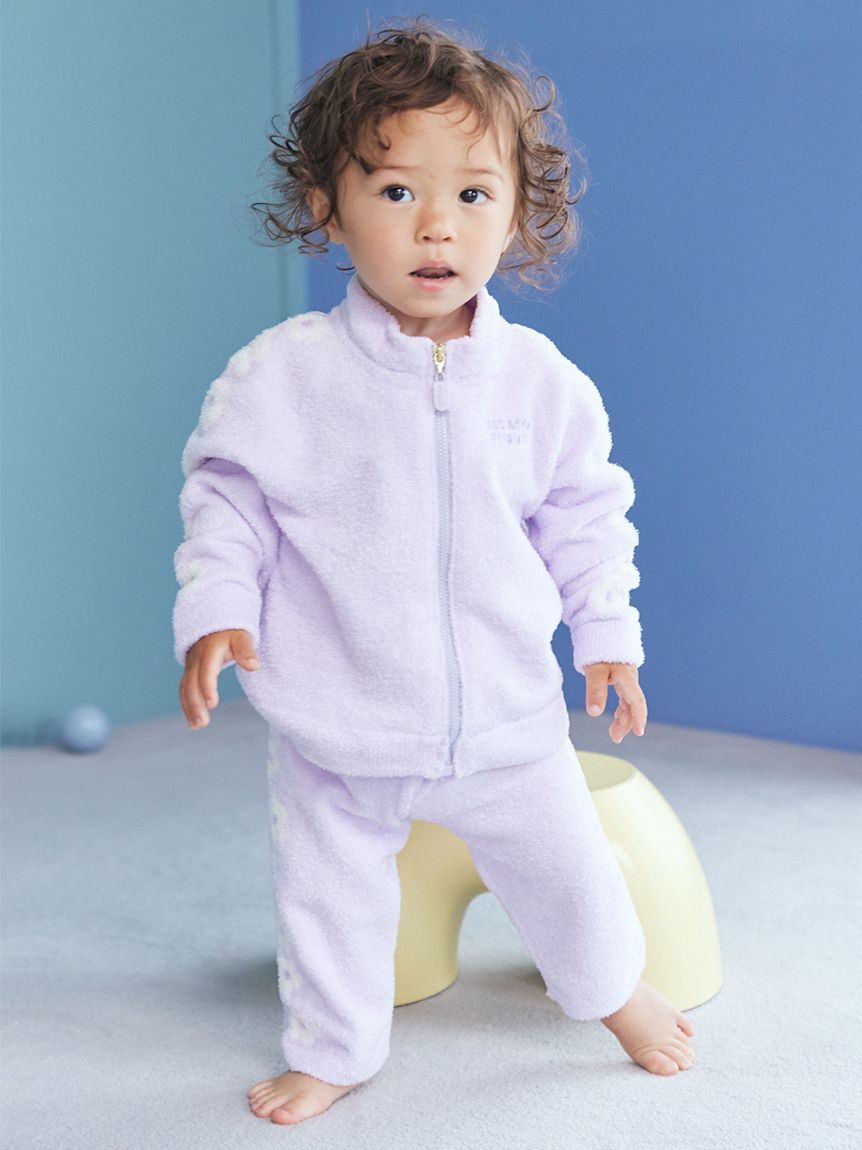 ジェラピケ　スムーズィー　トラックジャケット　トラックパンツ　ベビー　80 BABY】スムーズィートラックジャケット(ポンチョ・パーカ)｜ルーム