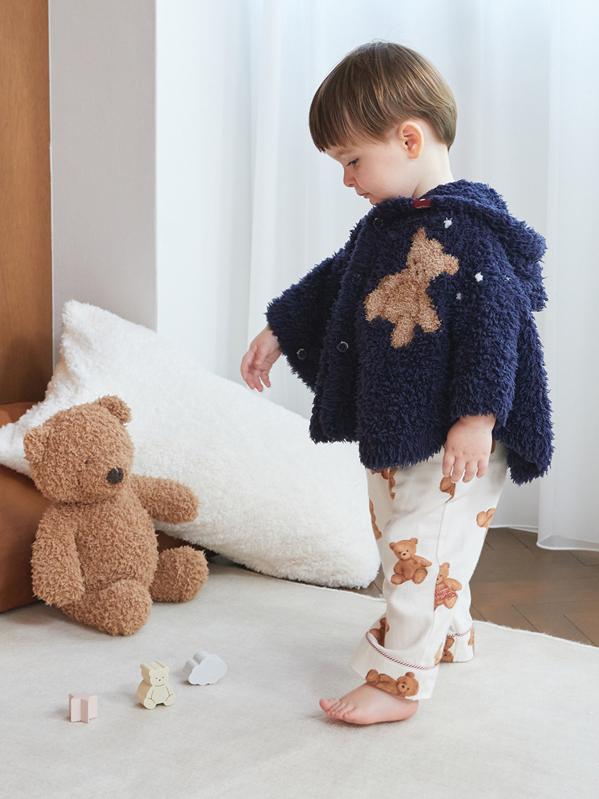 HOLIDAY】【BABY】ジェラートスノーベアジャガードポンチョ(ポンチョ