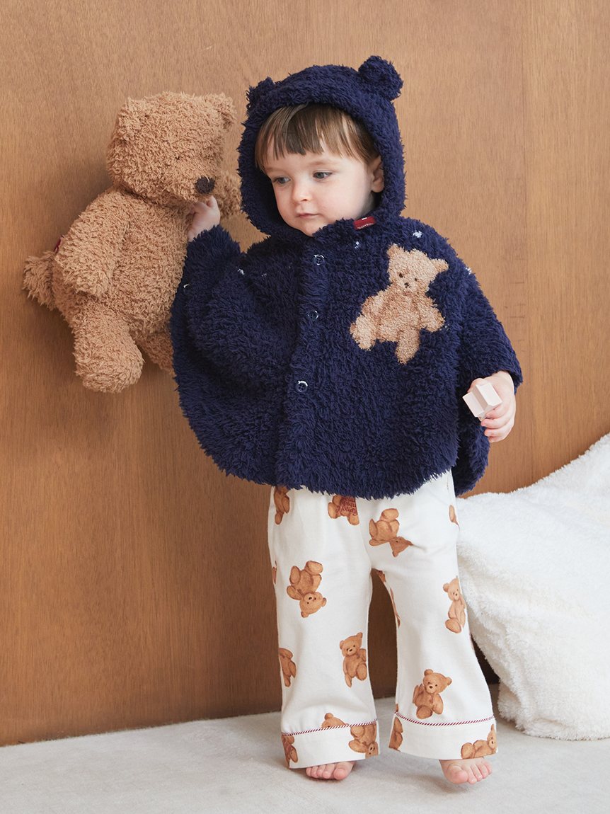 HOLIDAY】【BABY】ジェラートスノーベアジャガードポンチョ(ポンチョ