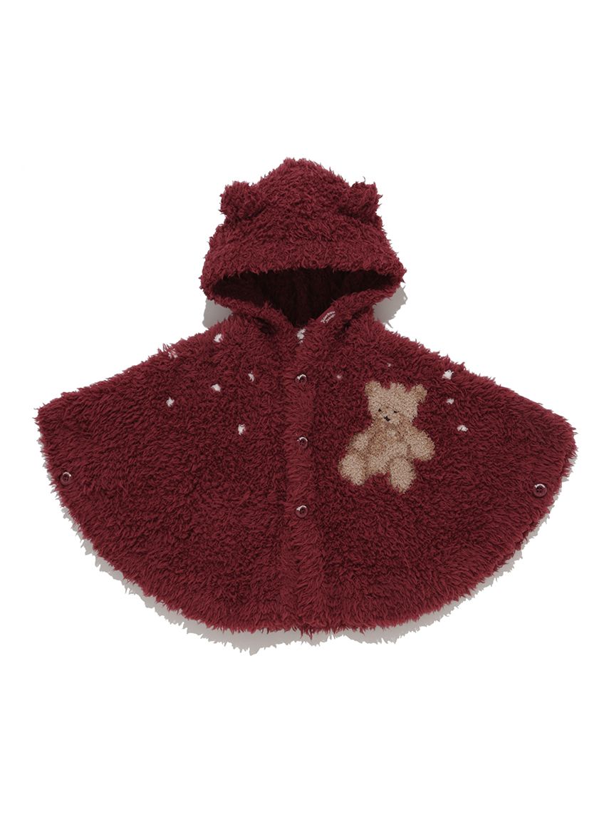 gelatopiqué フリースフード付きポンチョ LE PHIL フリース フード付き