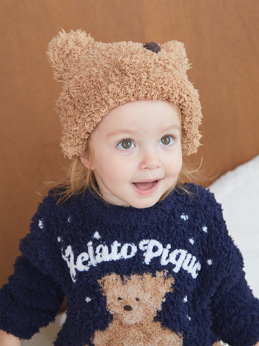ジェラートピケホリデーベア90〜100 HOLIDAY】【BABY】ジェラートスノーベアジャガードプルオーバー(ニット