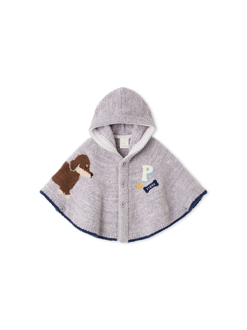 BABY】ベビモコダックスフンドジャガードポンチョ(ポンチョ・パーカ