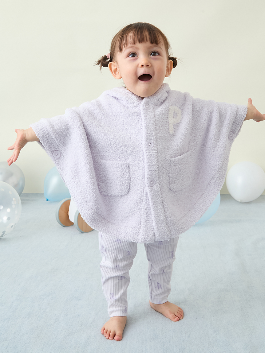 限定カラーあり】【BABY】パウダーアニマルポンチョ(ポンチョ・パーカ