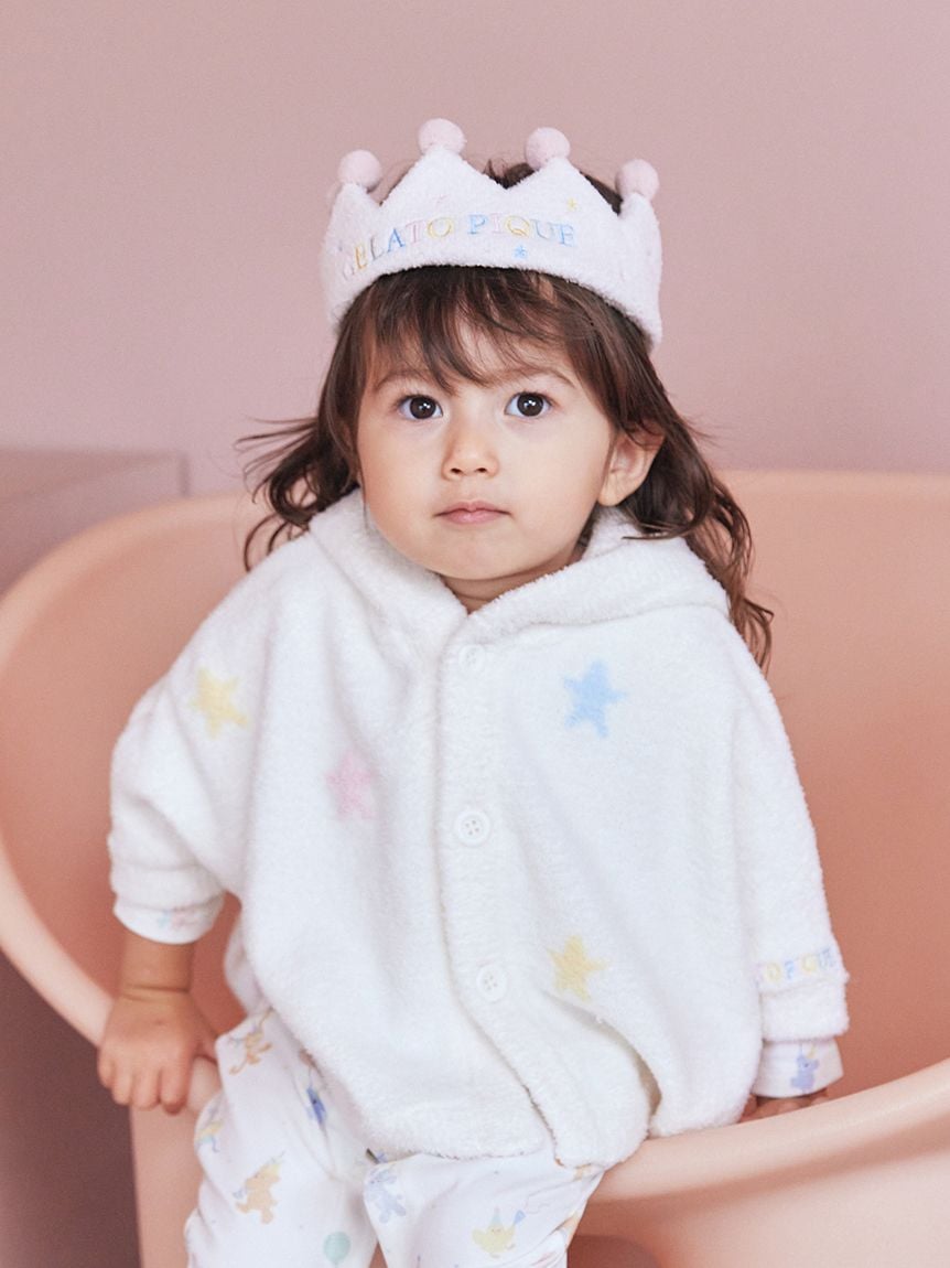 BABY】エアリーモコカラフルスターポンチョ(ポンチョ・パーカ