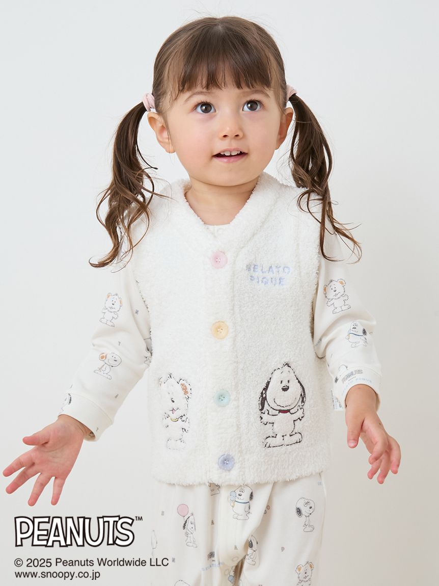 PEANUTS PUPPIES】【BABY】ベビモコベスト(ポンチョ・パーカ)｜ルーム