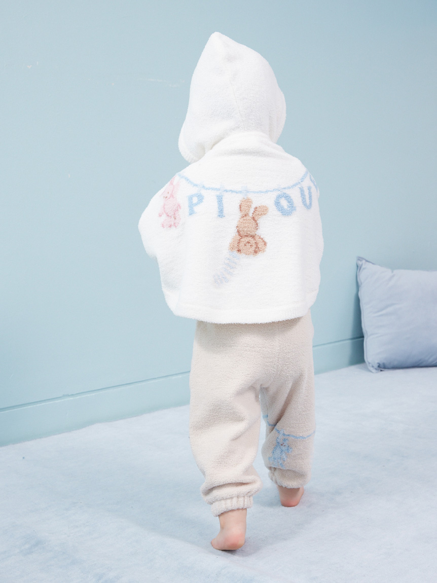 BABY】エアリーモコウォッシングアニマルジャガードポンチョ(ポンチョ