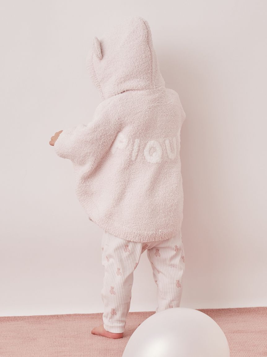 ラッピング済み】【BABY】パウダーベアポンチョ&スタイセット BOX付き