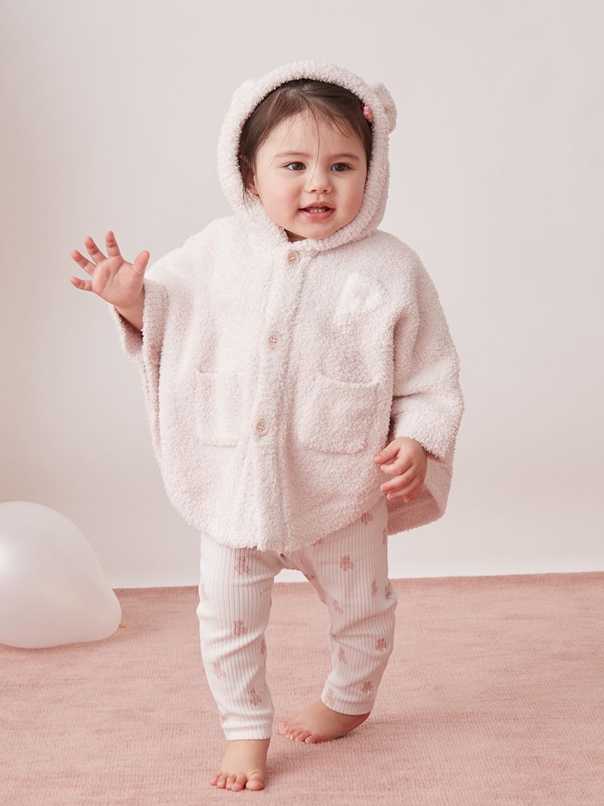 ラッピング済み】【BABY】パウダーベアポンチョ&スタイセット BOX付き