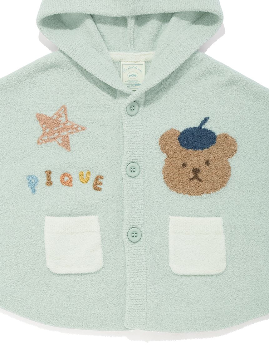 BABY】エアリーモコドローイングベアポンチョ(トップス)｜ルームウェア