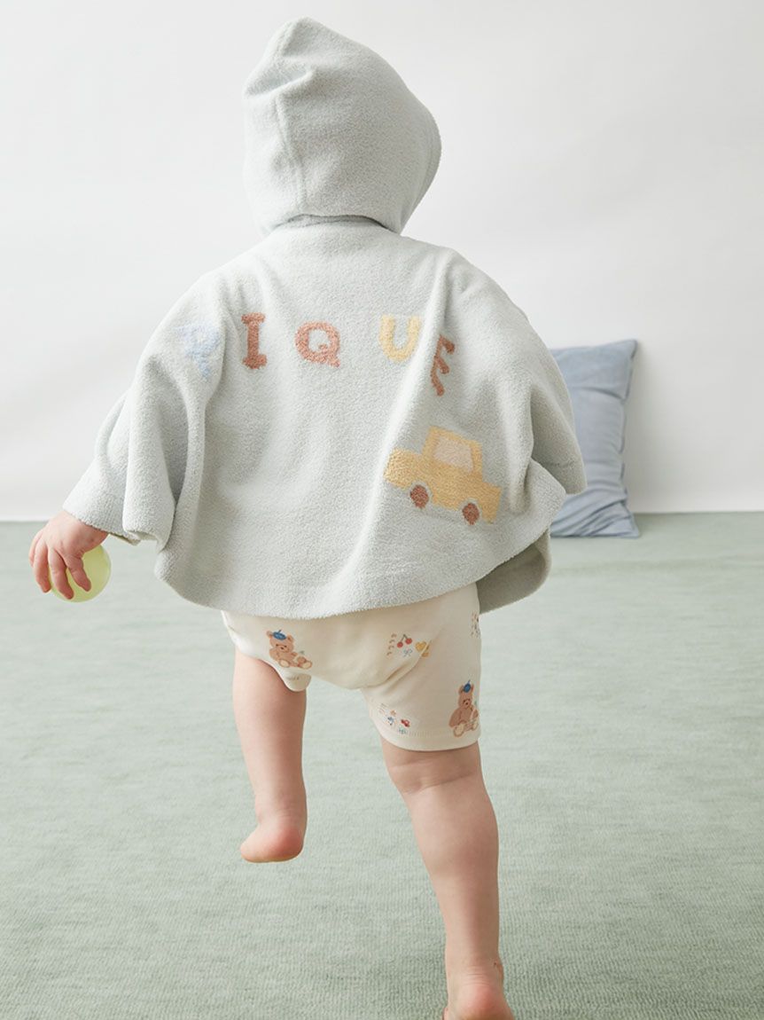 BABY】エアリーモコドローイングベアポンチョ(トップス)｜ルームウェア