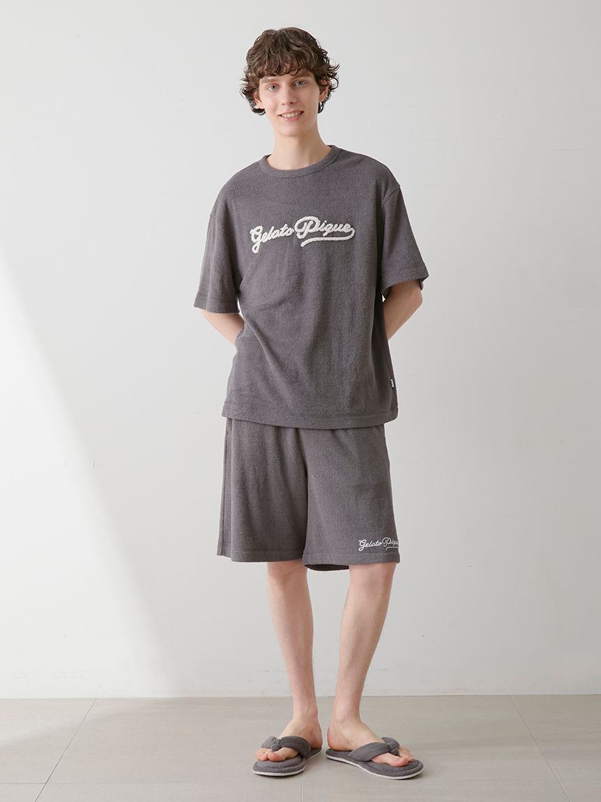 HOMME】パイルロゴ刺繍ハーフパンツ(ハーフパンツ)｜ルーム