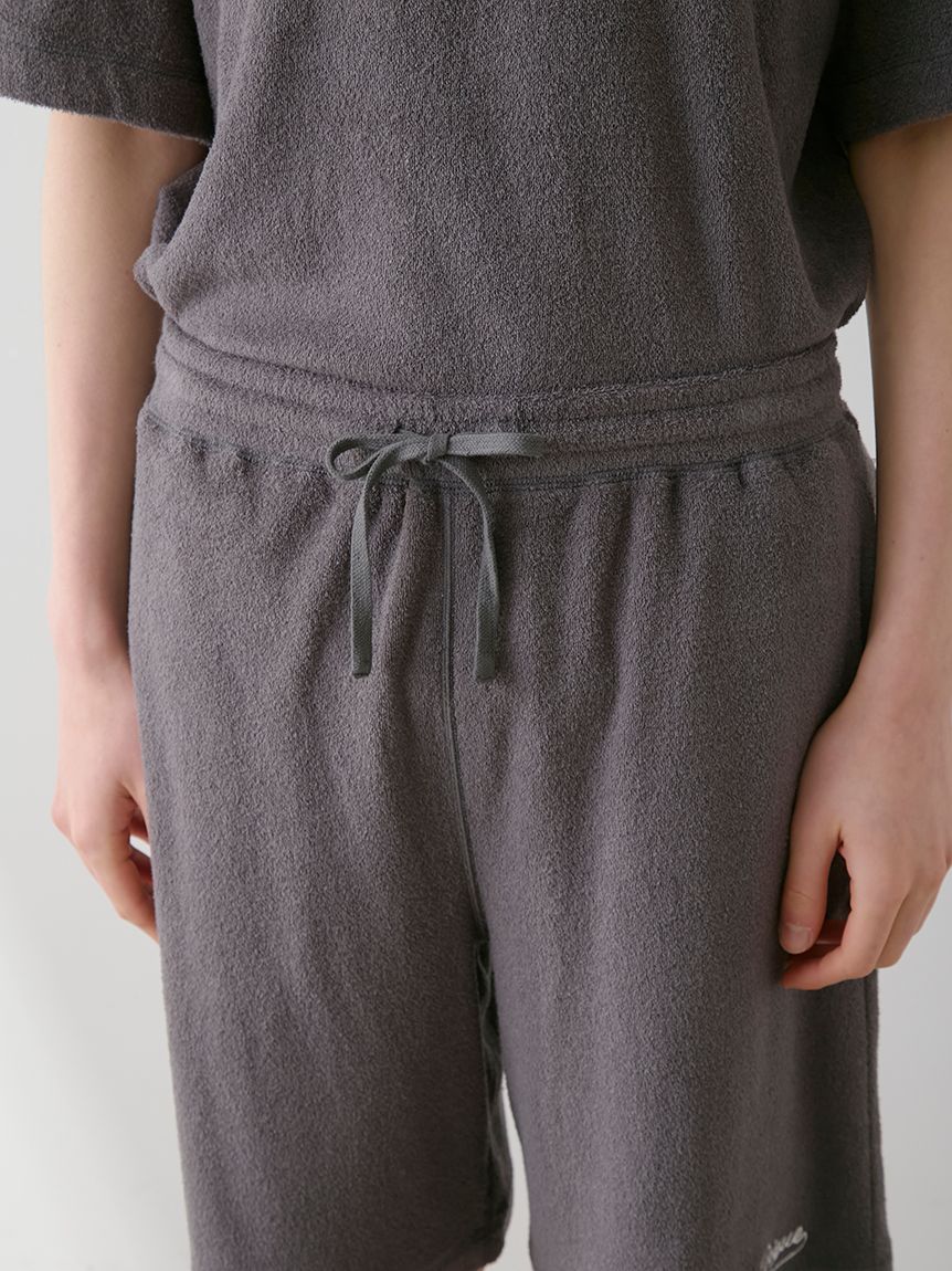 ジェラピケ 新品未使用 HOMME】パイルロゴ刺繍ハーフパンツ(ハーフパンツ)｜ルーム