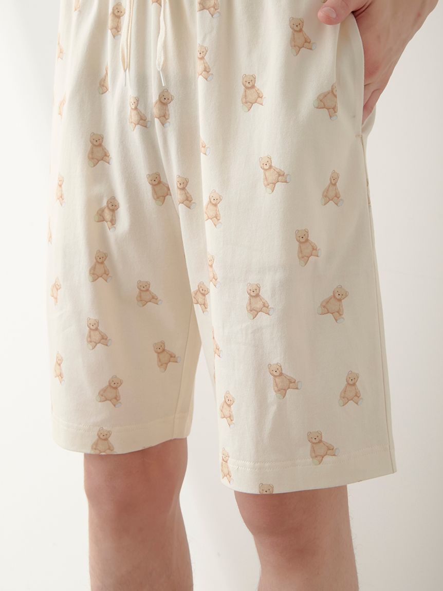 UNDERSON UNDERSON】【HOMME】総柄ベアプリントハーフパンツ(ハーフ