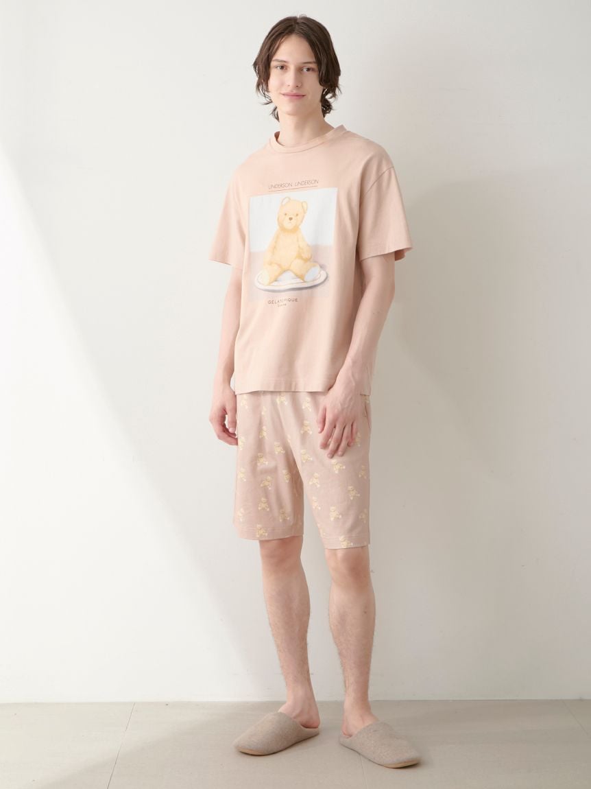 UNDERSON UNDERSON】【HOMME】総柄ベアプリントハーフパンツ(ハーフ