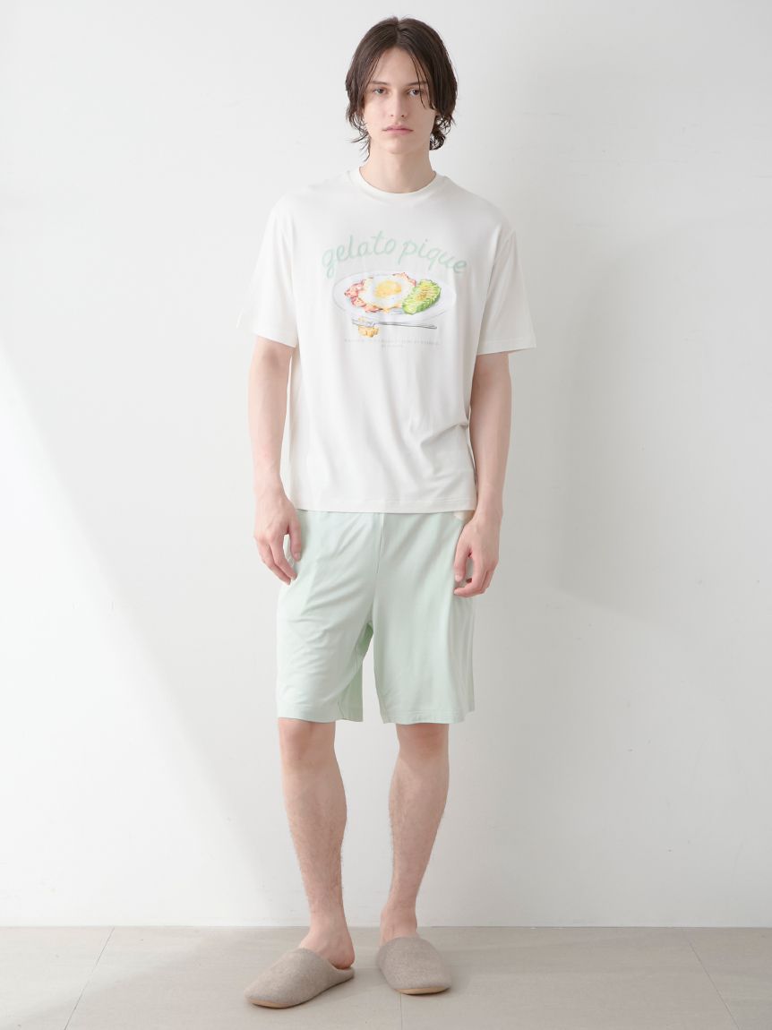 HOMME】【接触冷感】サニーサイドエッグワンポイントハーフ
