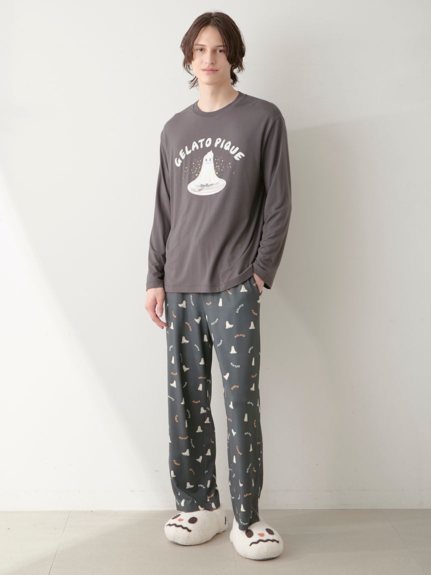 HOMME】TRICK GHOST柄 ロングパンツ(ロングパンツ)｜ルームウェア