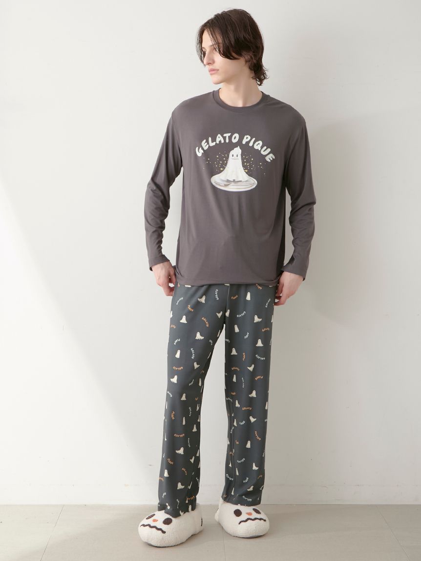 HOMME】TRICK GHOST柄 ロングパンツ(ロングパンツ)｜ルームウェア