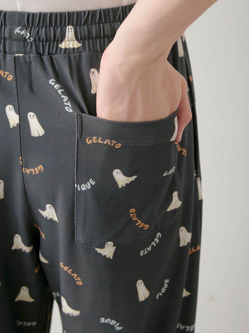 HOMME】TRICK GHOST柄 ロングパンツ(ロングパンツ)｜ルームウェア