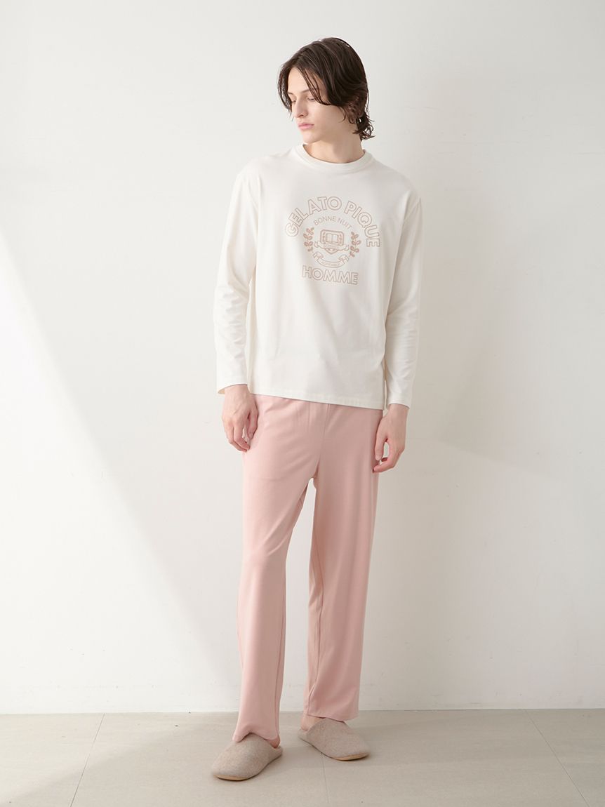 HOMME】レーヨンカレッジロゴロングパンツ(ロングパンツ)｜ルーム
