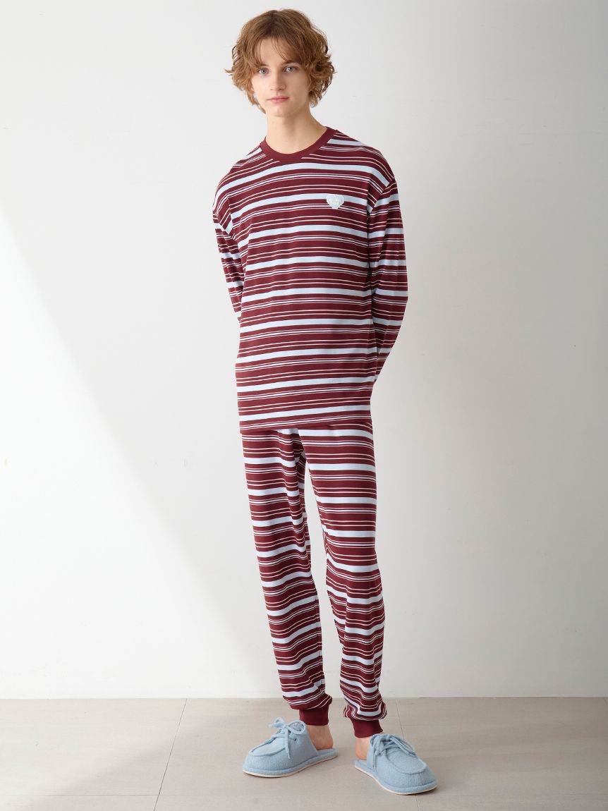 HOMME】レーヨンマルチボーダーロングパンツ(ロングパンツ)｜ルーム