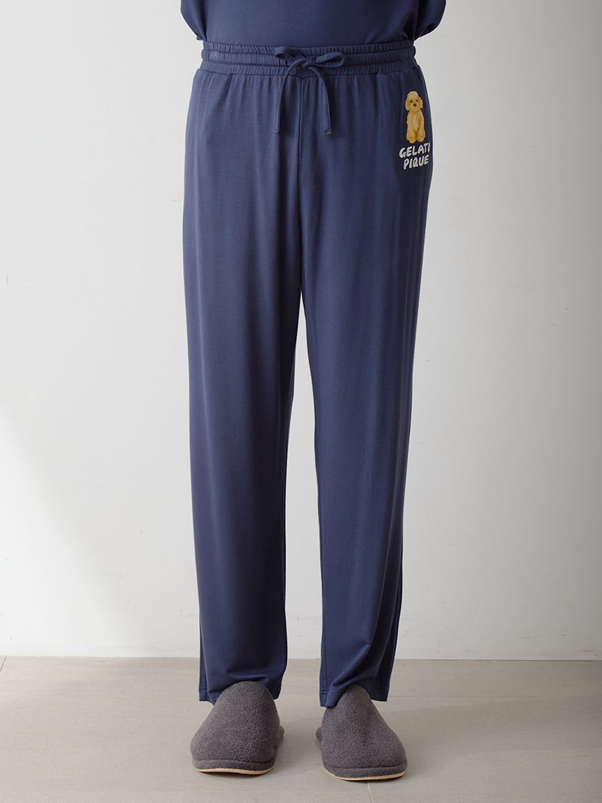 HOMME】 DOGワンポイントプリントロングパンツ(ロングパンツ)｜ルーム