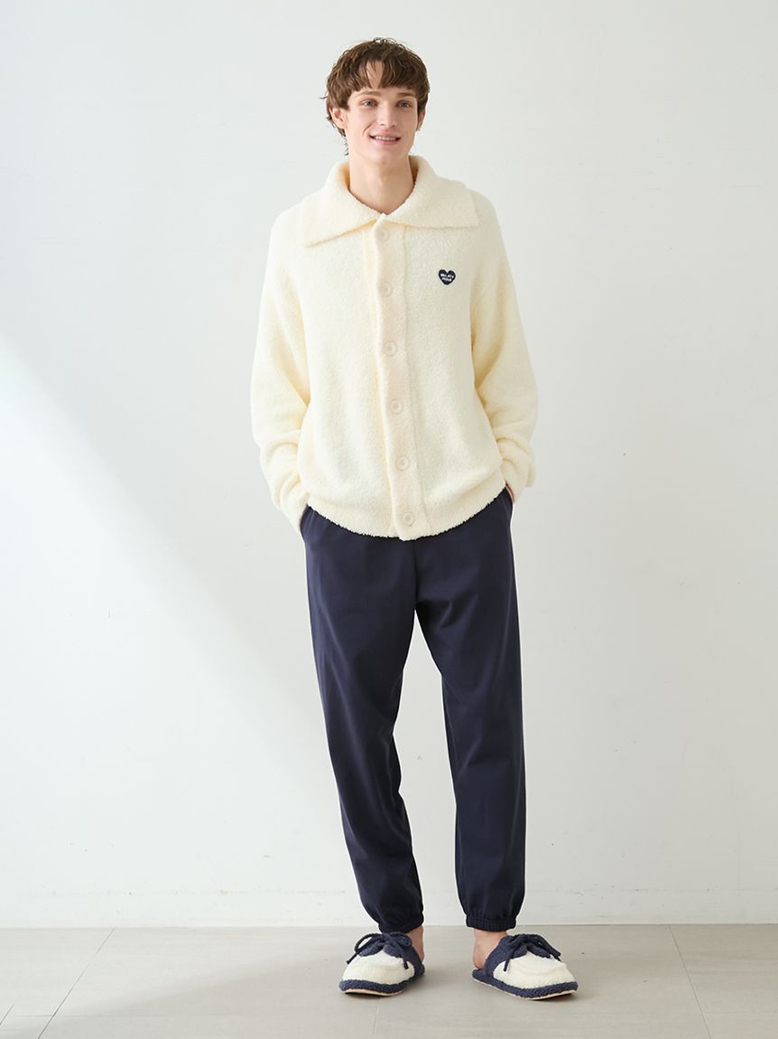 HOMME】裏毛ハートロゴ刺繍ロングパンツ(ロングパンツ)｜ルームウェア