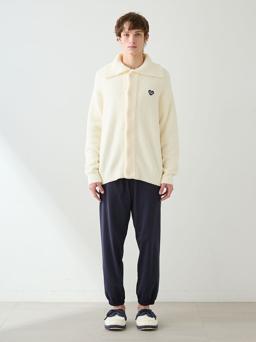 HOMME】裏毛ハートロゴ刺繍ロングパンツ(ロングパンツ)｜ルームウェア