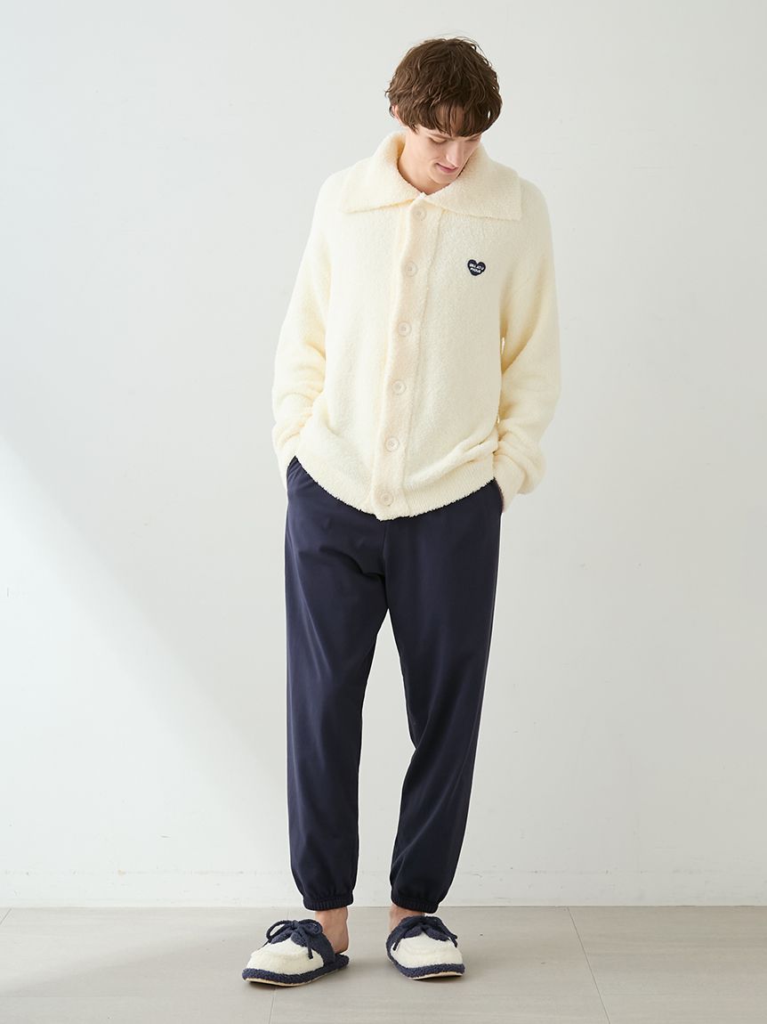 HOMME】裏毛ハートロゴ刺繍ロングパンツ(ロングパンツ)｜ルームウェア