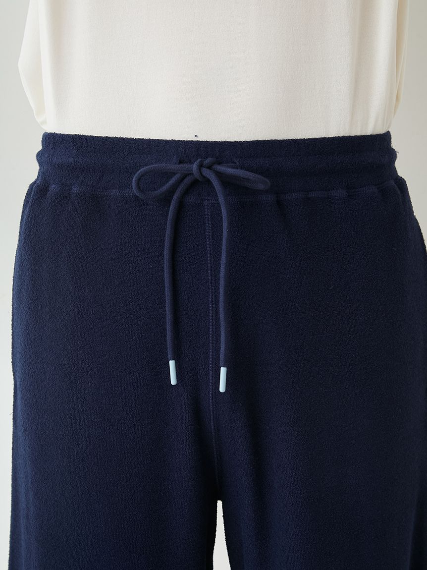 HOMME】【接触冷感】【UVカット】パイルワンポイントロゴ刺繍ハーフ