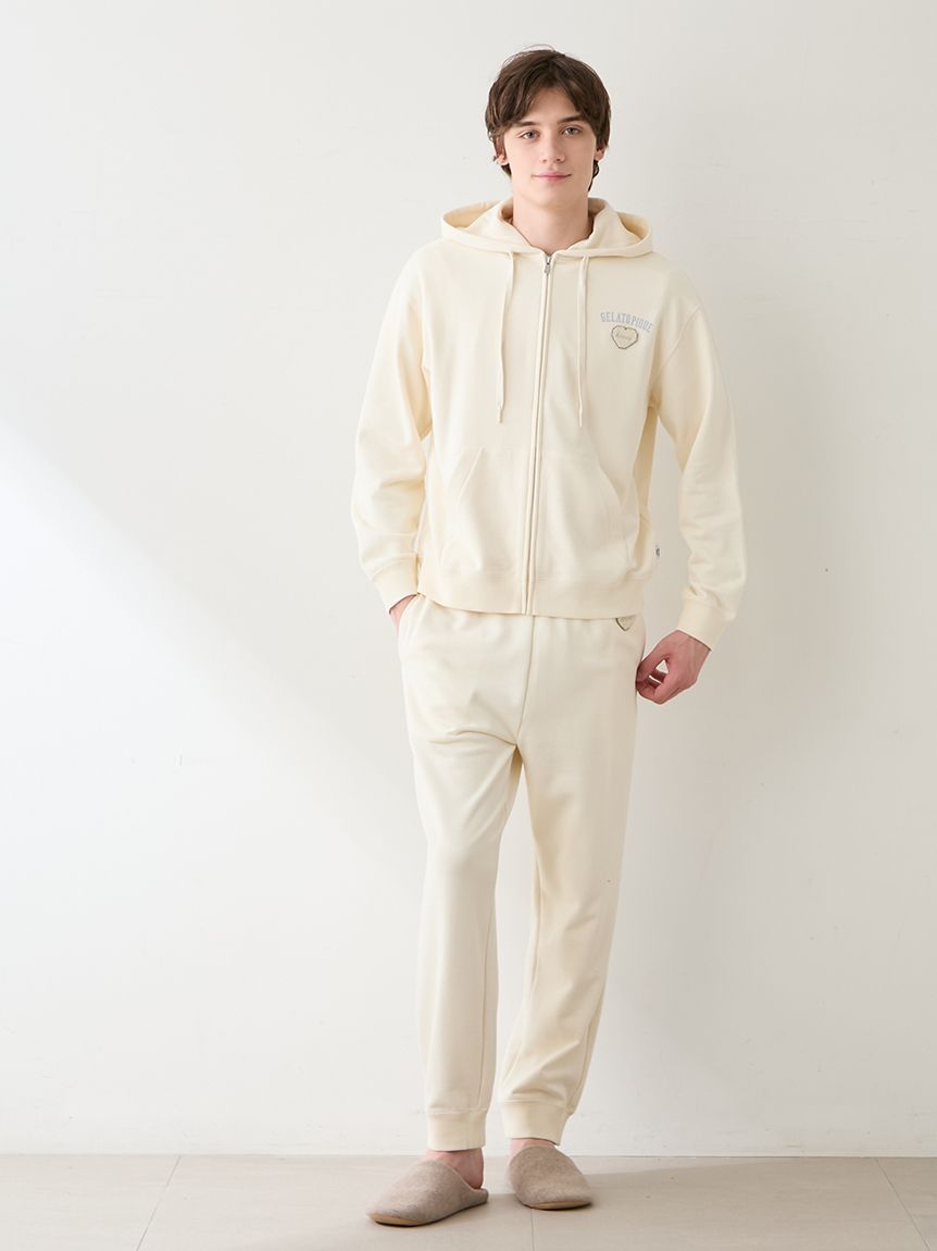 HOMME】【抗菌防臭】ハートロゴ裏毛ロングパンツ(ロングパンツ