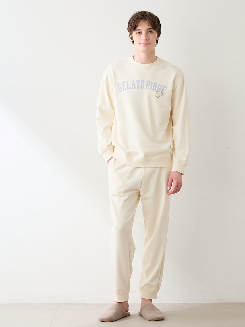 HOMME】【抗菌防臭】ハートロゴ裏毛ロングパンツ(ロングパンツ