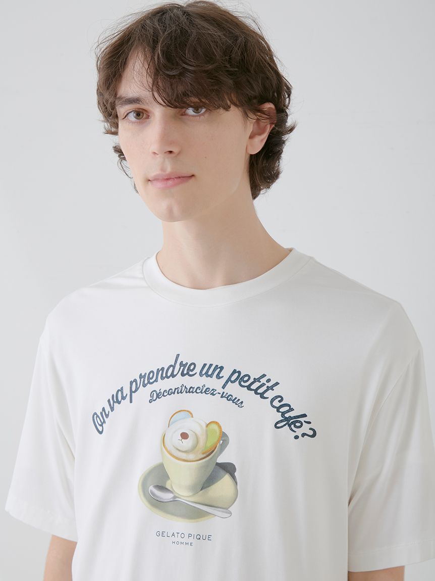 HOMME】レーヨンカプチーノベアワンポイントTシャツ(カットソー