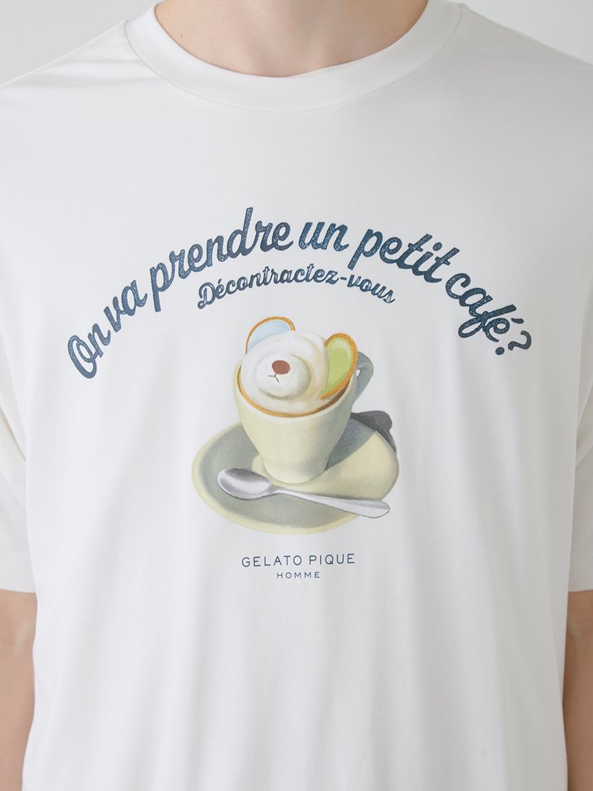 HOMME】レーヨンカプチーノベアワンポイントTシャツ(カットソー