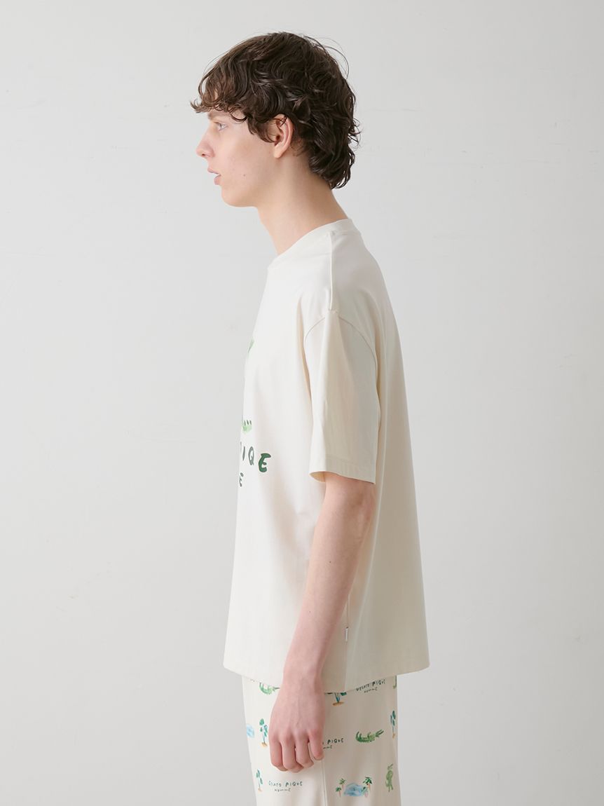 HOMME】【接触冷感】ワニプリントTシャツ（ルームウェア