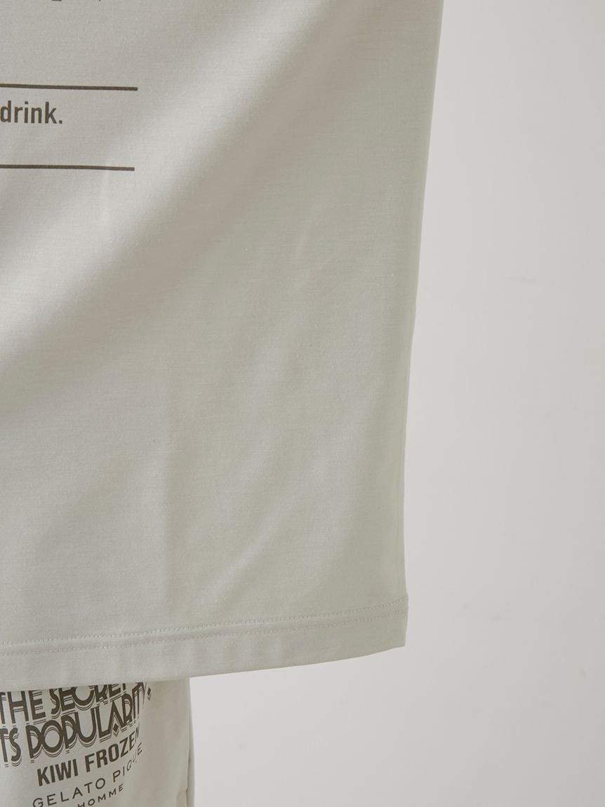 【接触冷感】レーヨンロゴワンポイントTシャツ& ハーフパンツ HOMME】【接触冷感】スリーピングドッグワンポイントTシャツ