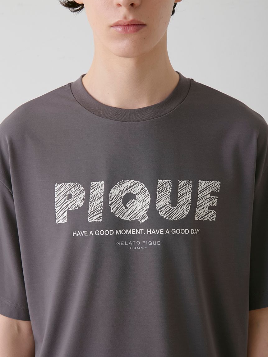 HOMME】【接触冷感】ファンクションピケロゴTシャツ(カットソー