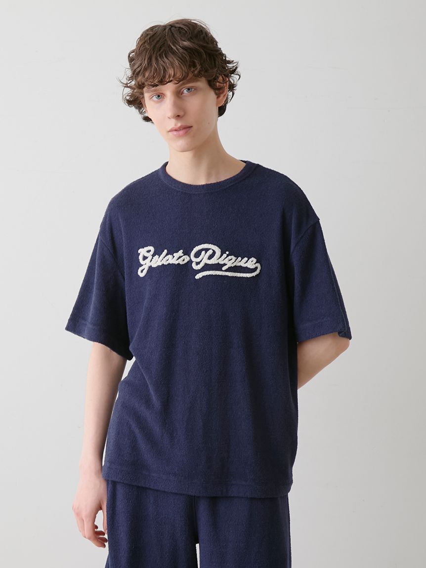 gelato pique スウェット　セットアップ　半袖　トップス　ハーフパンツ ジェラート ピケ ワッフルハーフZIPプルオーバー ショートパンツ