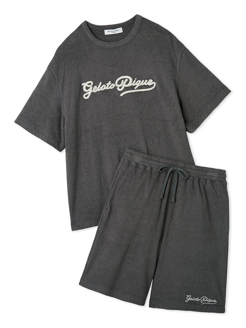 ONLINE限定】【HOMME】パイルロゴ刺繍Tシャツ&ハーフパンツ