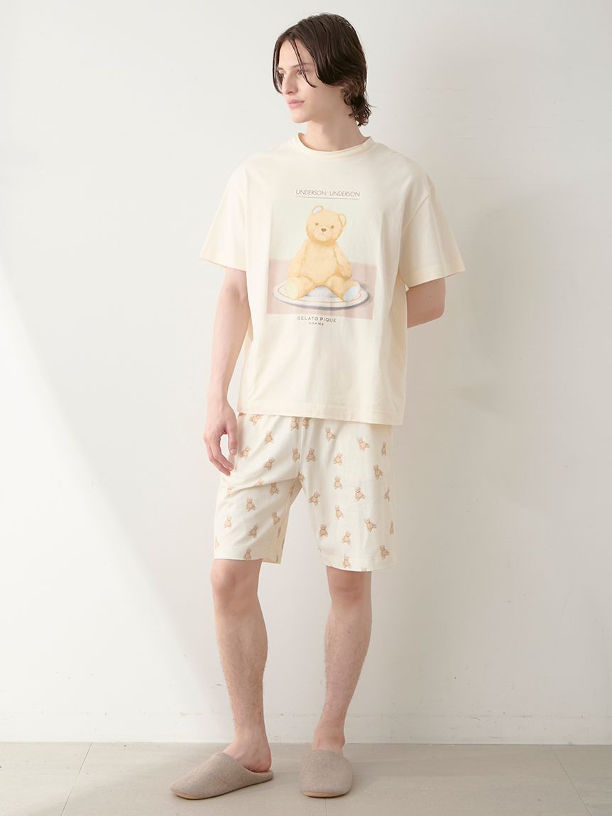 UNDERSON UNDERSON】【HOMME】ベアプリントプルオーバー