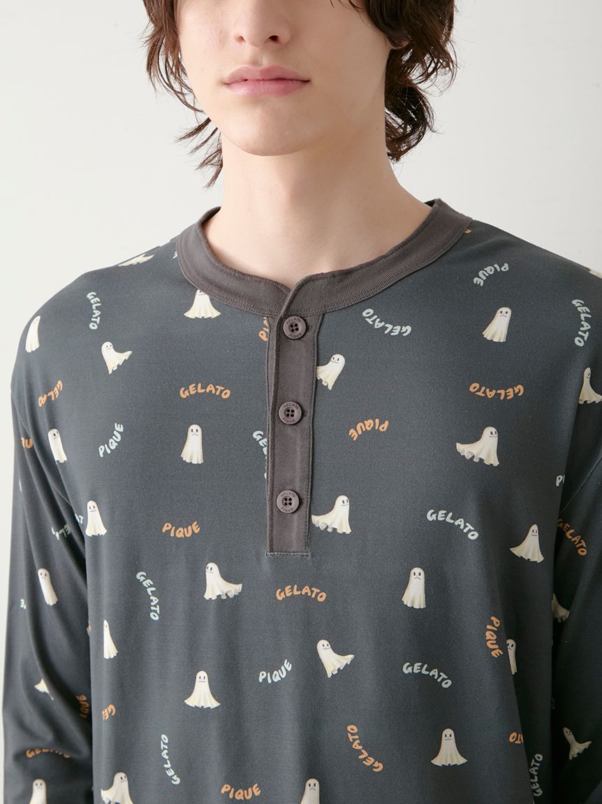 HOMME】TRICK GHOST柄ロンT(カットソー・Tシャツ)｜ルームウェア