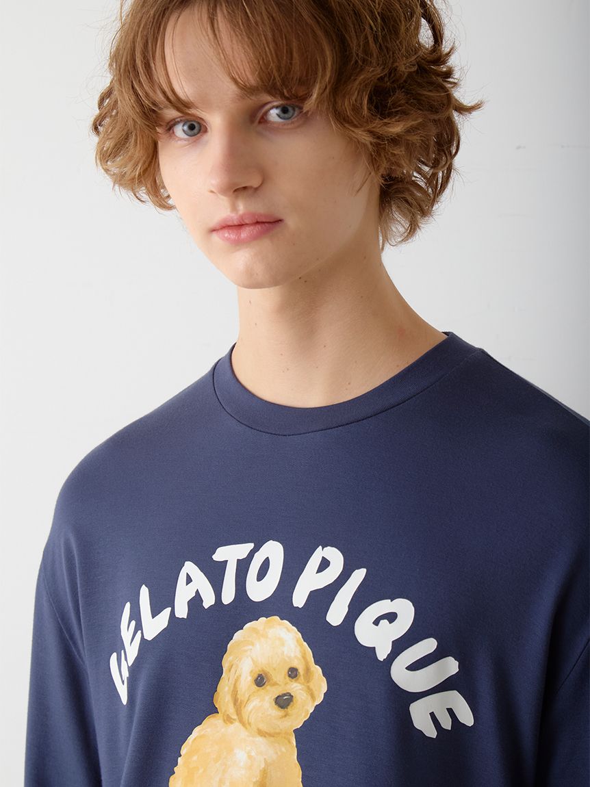 HOMME】 DOGワンポイントプリントロンT(カットソー・Tシャツ)｜ルーム