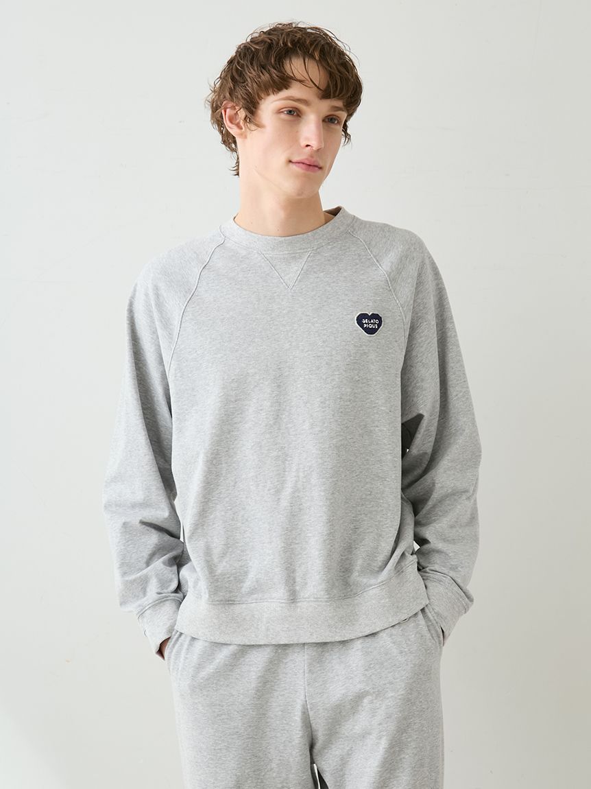 HOMME】裏毛ハートロゴ刺繍プルオーバー(カットソー・Tシャツ)｜ルーム