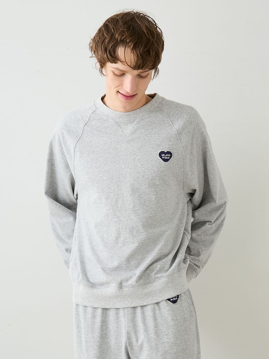 HOMME】裏毛ハートロゴ刺繍プルオーバー(カットソー・Tシャツ)｜ルーム
