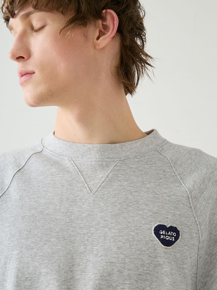 HOMME】裏毛ハートロゴ刺繍プルオーバー(カットソー・Tシャツ)｜ルーム