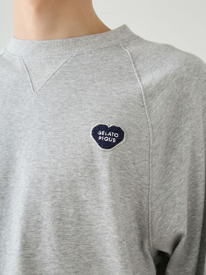 HOMME】裏毛ハートロゴ刺繍プルオーバー(カットソー・Tシャツ)｜ルーム