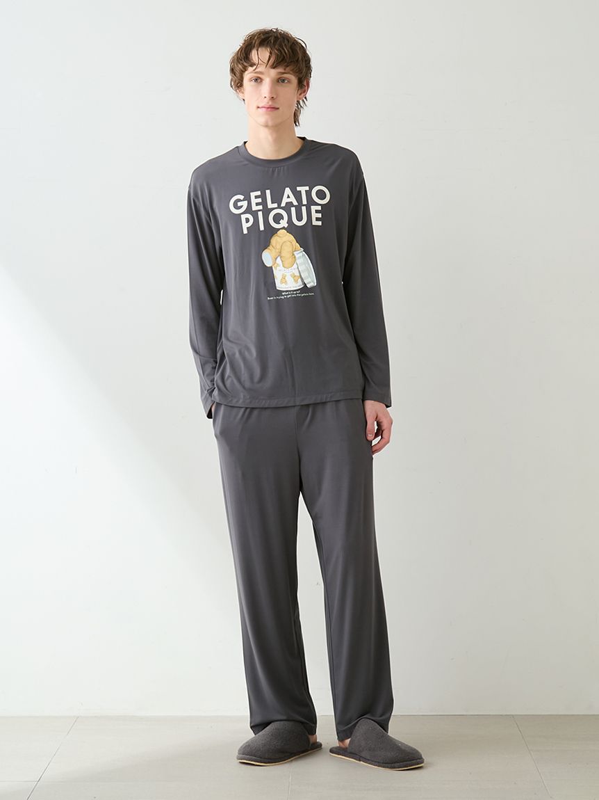 HOMME】レーヨンジェラートベアプリントロンT(カットソー・Tシャツ