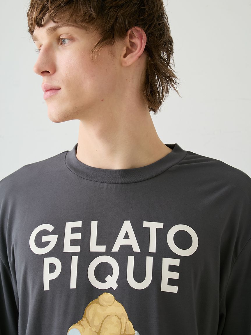 HOMME】レーヨンジェラートベアプリントロンT(カットソー・Tシャツ